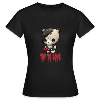 Goth Emo - T-shirt Femme - noir - Devant - AI Model Female 172 dark (172cm)