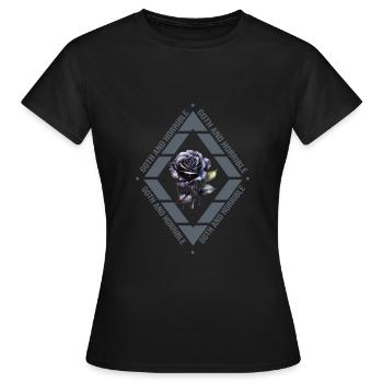 Goth Emo - T-shirt Femme - noir - Devant - AI Model Female 172 dark (172cm)