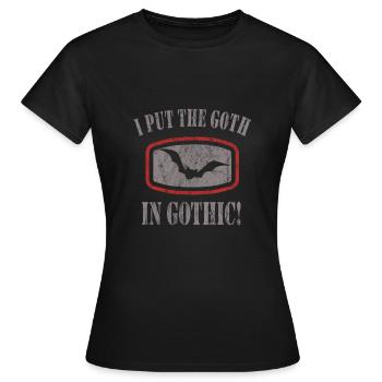 Goth Emo - T-shirt Femme - noir - Devant - AI Model Female 172 dark (172cm)