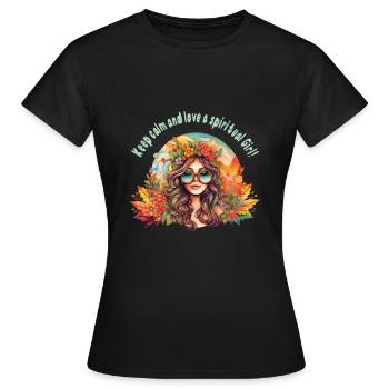 Hippy - Women's T-Shirt - black - Front - AI Model Female 172 dark (172cm)