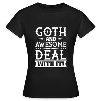 Goth Emo - T-shirt Femme - noir - Devant - AI Model Female 172 dark (172cm)