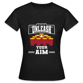 Drinking game - Women's T-Shirt - black - Front - AI Model Female 172 dark (172cm)