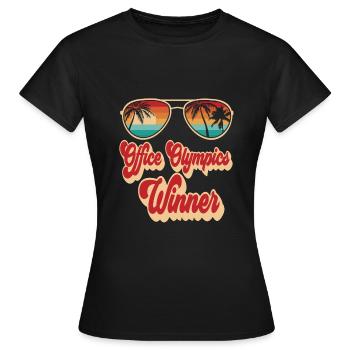 Office - Women's T-Shirt - black - Front - AI Model Female 172 dark (172cm)