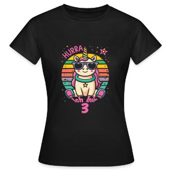 3. Geburtstag - Frauen T-Shirt - Schwarz - Vorne - AI Model Female 172 dark (172cm)