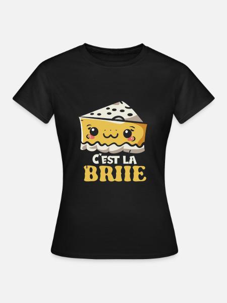 Französisches Essen - Frauen T-Shirt - Schwarz