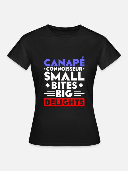 Französisches Essen - Frauen T-Shirt - Schwarz