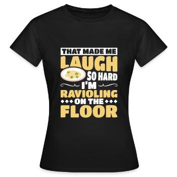 Italienisches Essen - Frauen T-Shirt - Schwarz - Vorne - AI Model Female 172 dark (172cm)