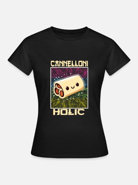 Italienisches Essen - Frauen T-Shirt - Schwarz