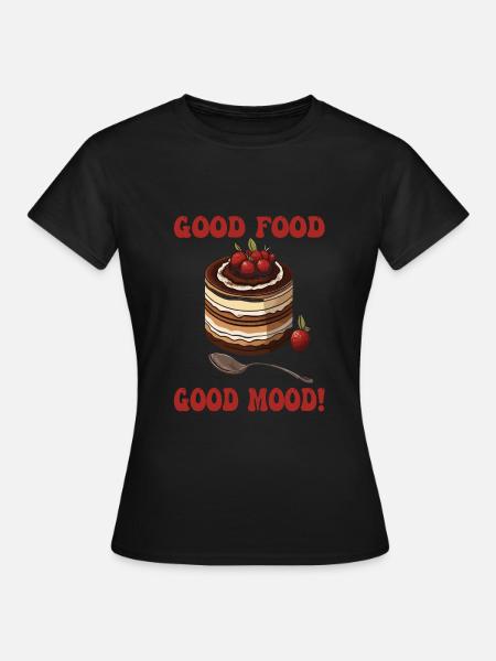 Italienisches Essen - Frauen T-Shirt - Schwarz