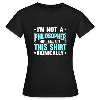 Philosophie - T-shirt Femme - noir - Devant - AI Model Female 172 dark (172cm)