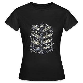 Gothic - Women's T-Shirt - black - Front - AI Model Female 172 dark (172cm)