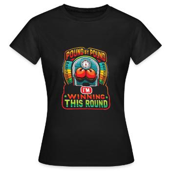 Abnehmen - Frauen T-Shirt - Schwarz - Vorne - AI Model Female 172 dark (172cm)