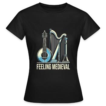 Medieval Market - Women's T-Shirt - black - Front - AI Model Female 172 dark (172cm)