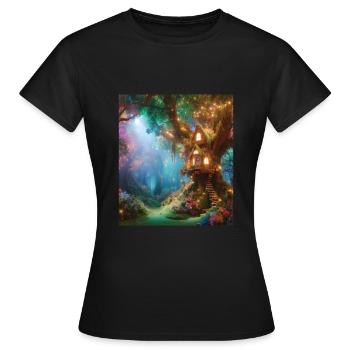 Conte - T-shirt Femme - noir - Devant - AI Model Female 172 dark (172cm)