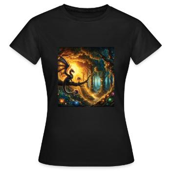 Conte - T-shirt Femme - noir - Devant - AI Model Female 172 dark (172cm)