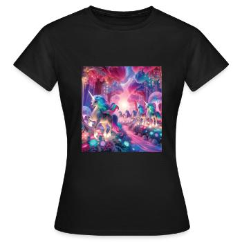 Märchen - Frauen T-Shirt - Schwarz - Vorne - AI Model Female 172 dark (172cm)