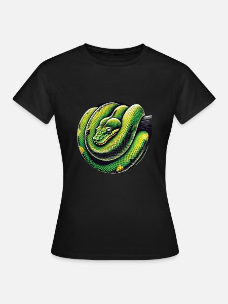Schlange - Frauen T-Shirt - Schwarz