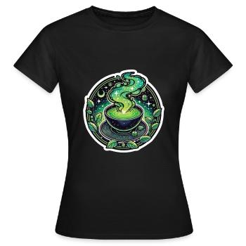 Matcha - Frauen T-Shirt - Schwarz - Vorne - AI Model Female 172 dark (172cm)