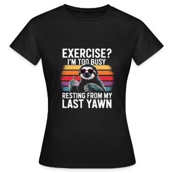 Humour de bureau - T-shirt Femme - noir - Devant - AI Model Female 172 dark (172cm)