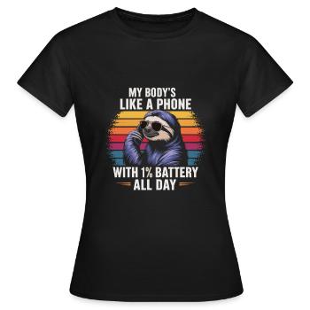 Humour de bureau - T-shirt Femme - noir - Devant - AI Model Female 172 dark (172cm)