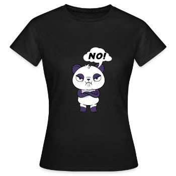 Angry Panda Wütendes Baby Panda - Frauen T-Shirt - Schwarz - Vorne - AI Model Female 172 dark (172cm)