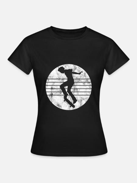Skateboarder Skateboard Skater Skate Skateing - Women's T-Shirt - black