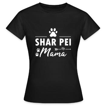 Shar Pei Mama - Frauen T-Shirt - Schwarz - Vorne - AI Model Female 172 dark (172cm)