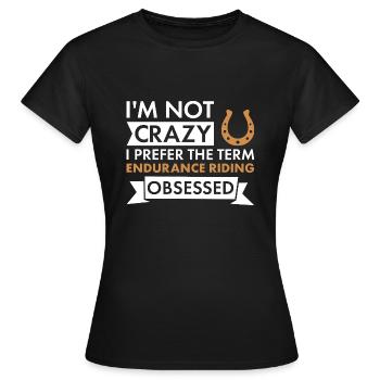 Rider Je ne suis pas fou Endurance - T-shirt Femme - noir - Devant - AI Model Female 172 dark (172cm)