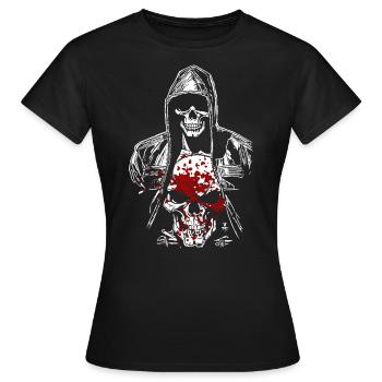 Bloody Skeleton Demon - Women's T-Shirt - black - Front - AI Model Female 172 dark (172cm)