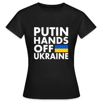 Putin hands off ukraine - Frauen T-Shirt - Schwarz - Vorne - AI Model Female 172 dark (172cm)