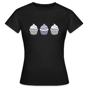 Cupcake - Frauen T-Shirt - Schwarz - Vorne - AI Model Female 172 dark (172cm)