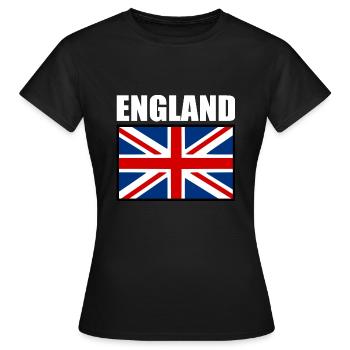 England - Women's T-Shirt - black - Front - AI Model Female 172 dark (172cm)