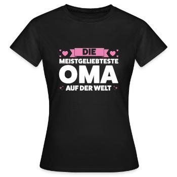 Oma Großmutter Großmütter Geschenk - Frauen T-Shirt - Schwarz - Vorne - AI Model Female 172 dark (172cm)