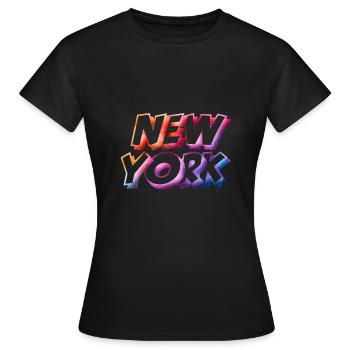 la ville de New York - T-shirt Femme - noir - Devant - AI Model Female 172 dark (172cm)
