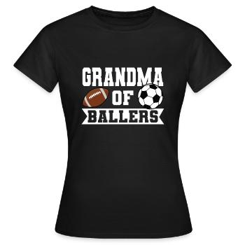 baller fussball baller Geschenk - Frauen T-Shirt - Schwarz - Vorne - AI Model Female 172 dark (172cm)