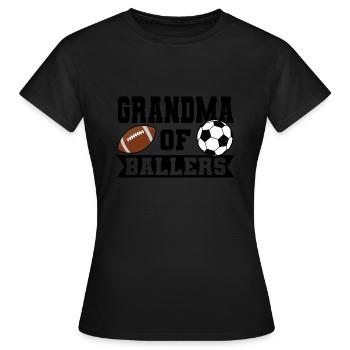 baller fussball baller Geschenk - Frauen T-Shirt - Schwarz - Vorne - AI Model Female 172 dark (172cm)