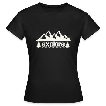 explore - Frauen T-Shirt - Schwarz - Vorne - AI Model Female 172 dark (172cm)