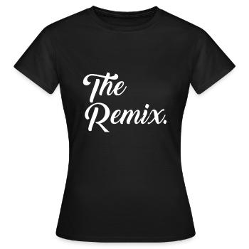 The Remix - Frauen T-Shirt - Schwarz - Vorne - AI Model Female 172 dark (172cm)