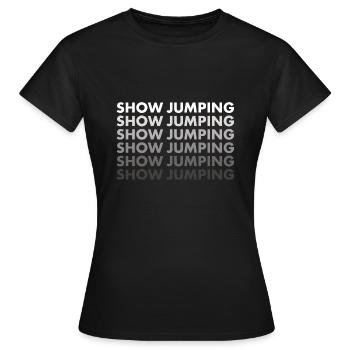 Saut d’obstacles Saut d’obstacles - T-shirt Femme - noir - Devant - AI Model Female 172 dark (172cm)