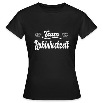 40 Jahre Ehe Ehe 40 Jahre Ehe Geschenk - Frauen T-Shirt - Schwarz - Vorne - AI Model Female 172 dark (172cm)