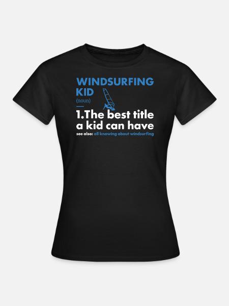 Sport Kid Windsurfing - Frauen T-Shirt - Schwarz