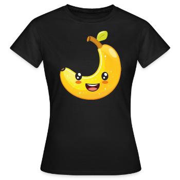 Banane - T-shirt Femme - noir - Devant - AI Model Female 172 dark (172cm)