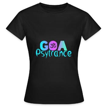 Goa Psytrance - Frauen T-Shirt - Schwarz - Vorne - AI Model Female 172 dark (172cm)