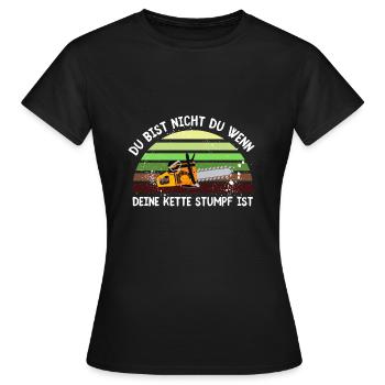 Du bist nicht du ....Kette stumpf - Frauen T-Shirt - Schwarz - Vorne - AI Model Female 172 dark (172cm)