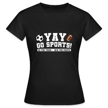 baller fussball baller Geschenk - Frauen T-Shirt - Schwarz - Vorne - AI Model Female 172 dark (172cm)