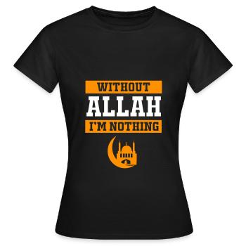 Musulman Islam Musulman Musulman Aïd Moubarak Allah - T-shirt Femme - noir - Devant - AI Model Female 172 dark (172cm)