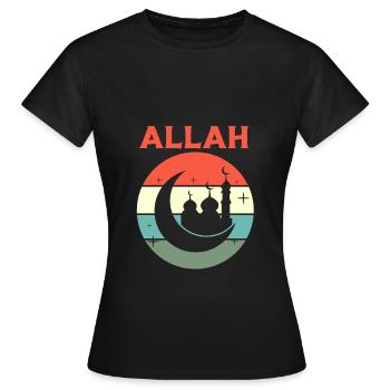 Muslim Allah - Frauen T-Shirt - Schwarz - Vorne - AI Model Female 172 dark (172cm)