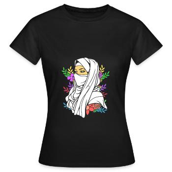 Musulman Islam Musulman Musulman Aïd Moubarak - T-shirt Femme - noir - Devant - AI Model Female 172 dark (172cm)