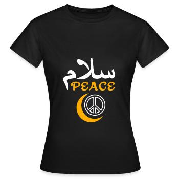 Muslim Frieden - Frauen T-Shirt - Schwarz - Vorne - AI Model Female 172 dark (172cm)