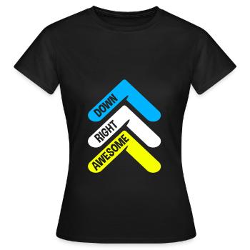 Down syndrome - Women's T-Shirt - black - Front - AI Model Female 172 dark (172cm)